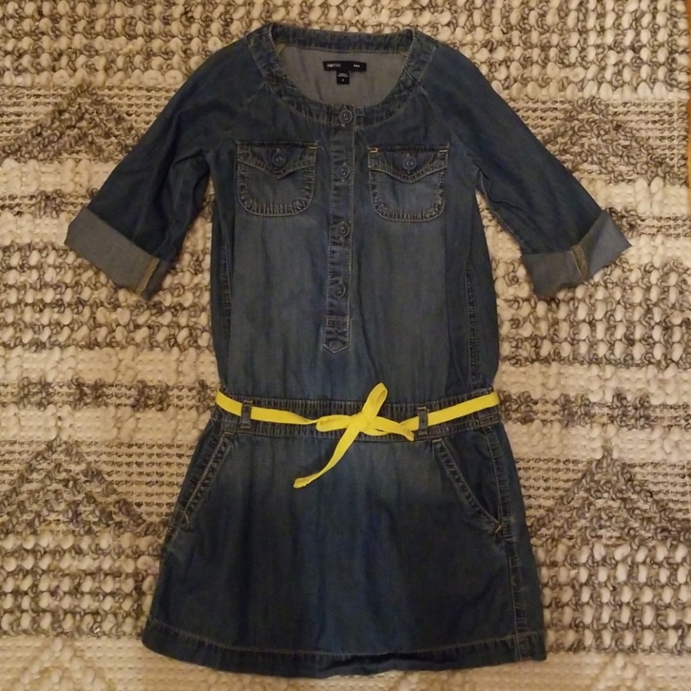 Gap kids drop waist chambray dress